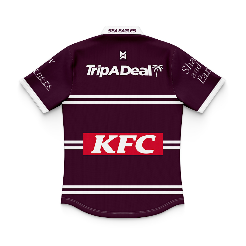 Kid's NRL Manly Warringah Sea Eagles 2024 Home Polo Shirt