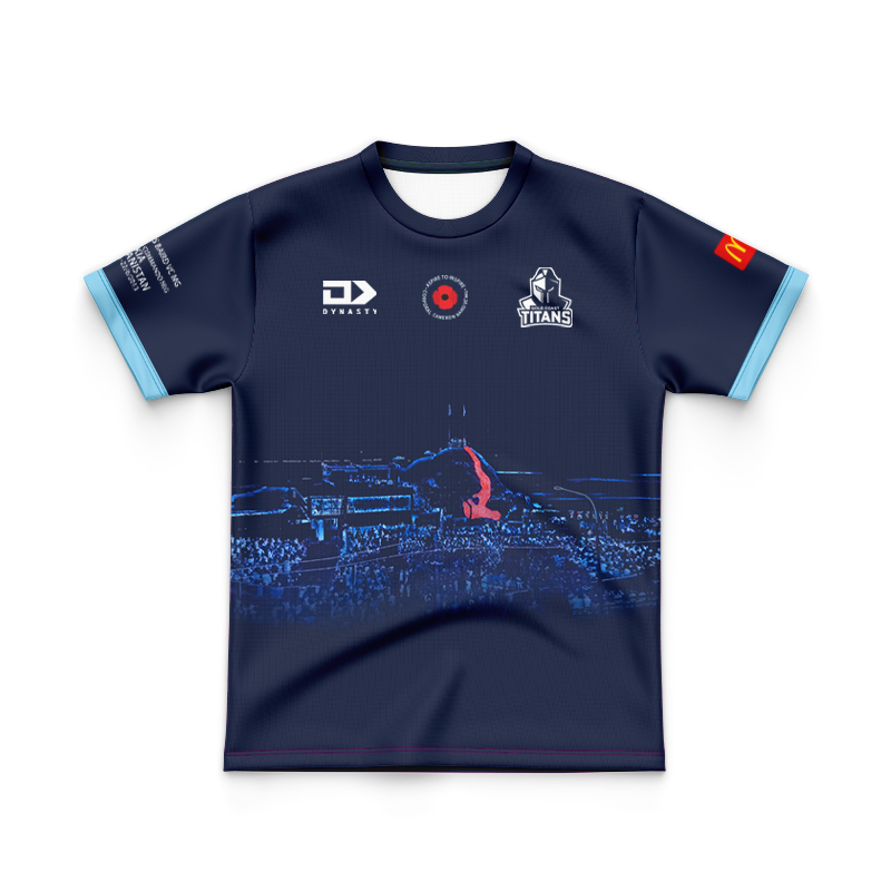 Kid's NRL Gold Coast Titans 2024 ANZAC Jersey