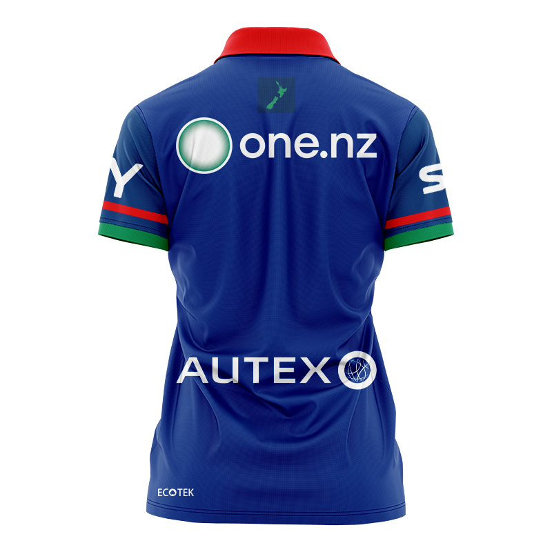 Women's NRL New Zealand Warriors 2024 Players Fit Home Polo Shirt