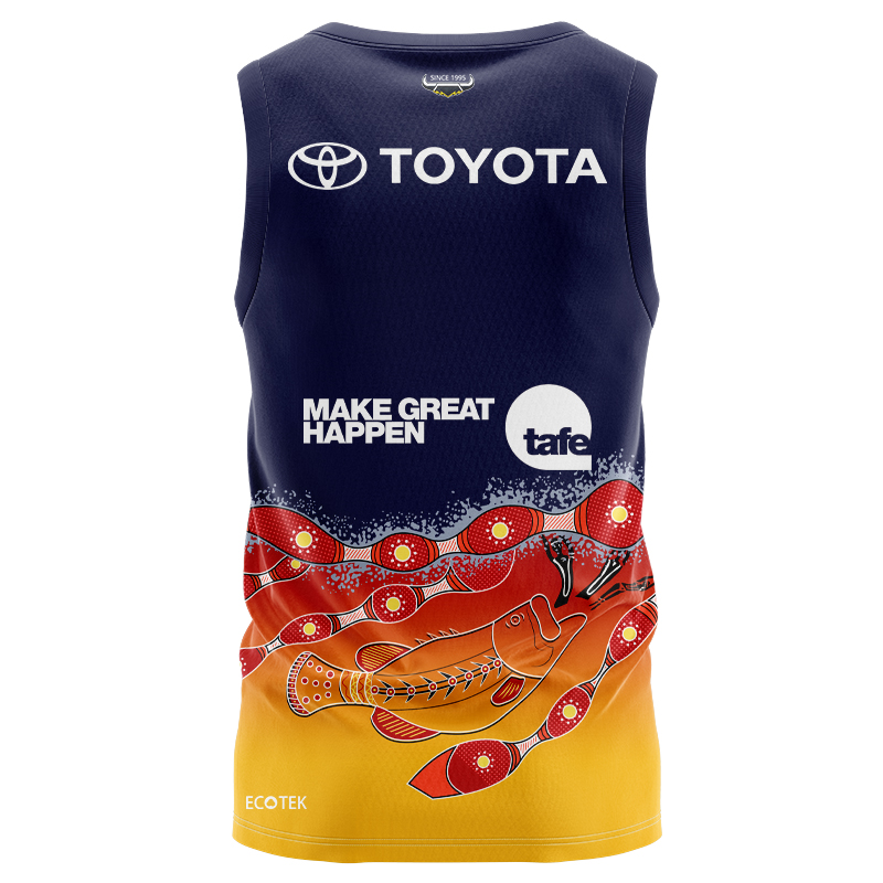 NRL North Queensland Cowboys 2024 Indigenous Singlet