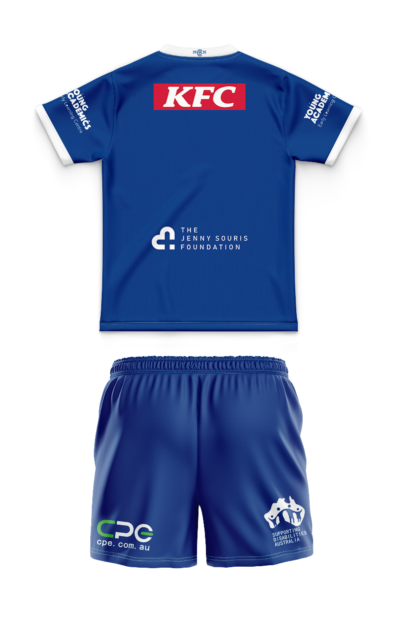 Kid's NRL Canterbury-Bankstown Bulldogs 2024 Away Jersey+Shorts
