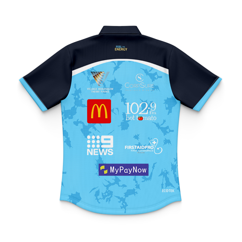 Kid's NRL Gold Coast Titans 2025 Cyan Training Polo Shirt