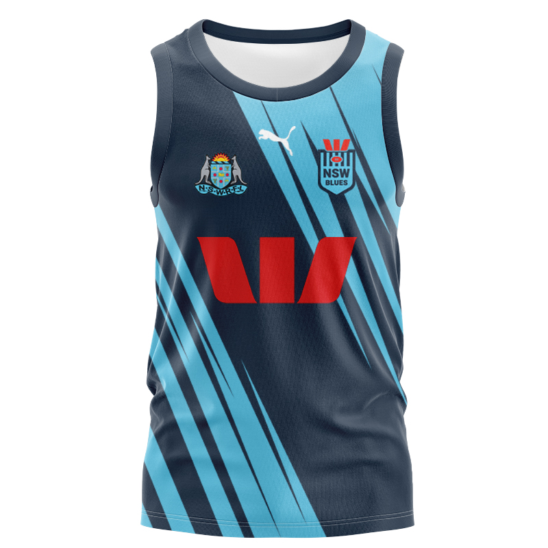 NRL NSW Blues 2024 Captains Run Singlet