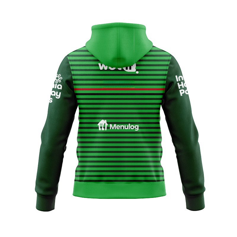 NRL South Sydney Rabbitohs 2024 Green Training Zipper Hoodie