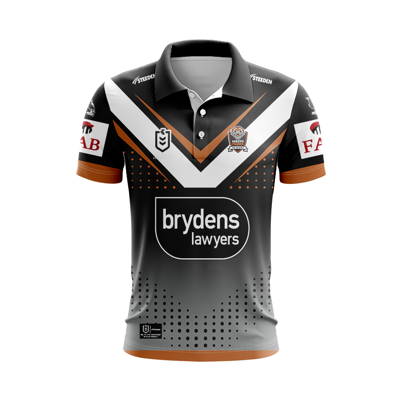 NRL Wests Tigers 2024 Home Polo Shirt