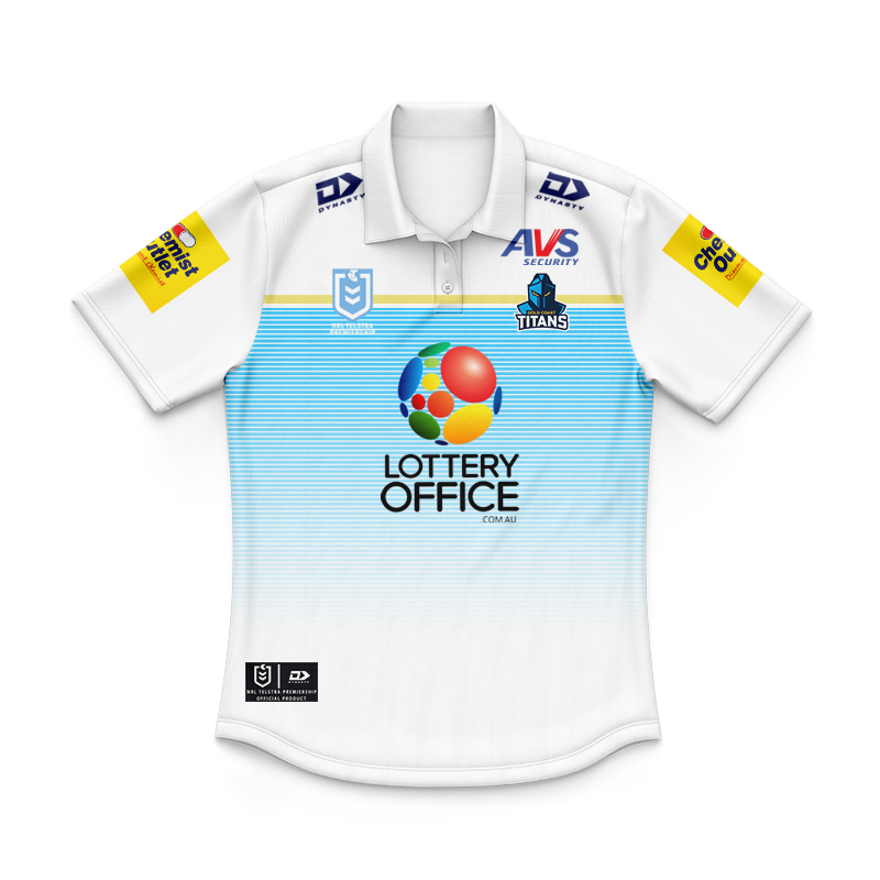 Kid's NRL Gold Coast Titans 2024 Away Polo Shirt