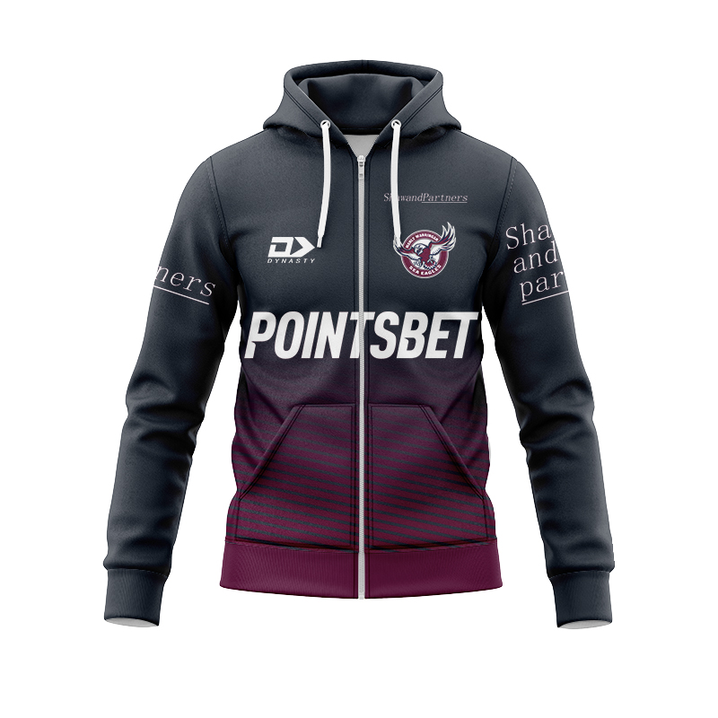 NRL Manly Warringah Sea Eagles 2024 Alternate Training Zipper Hoodie