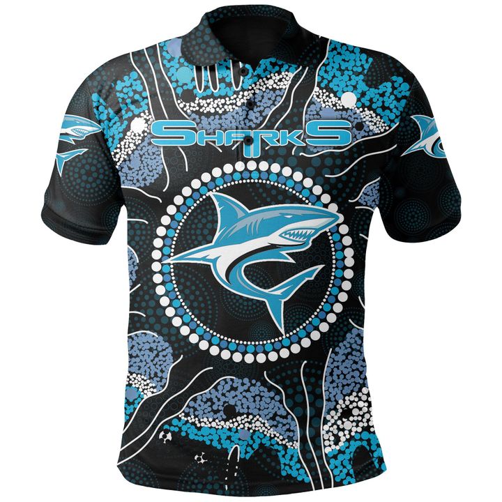 Cronulla Sutherland Sharks 2021 Indigenous Polo Shirt