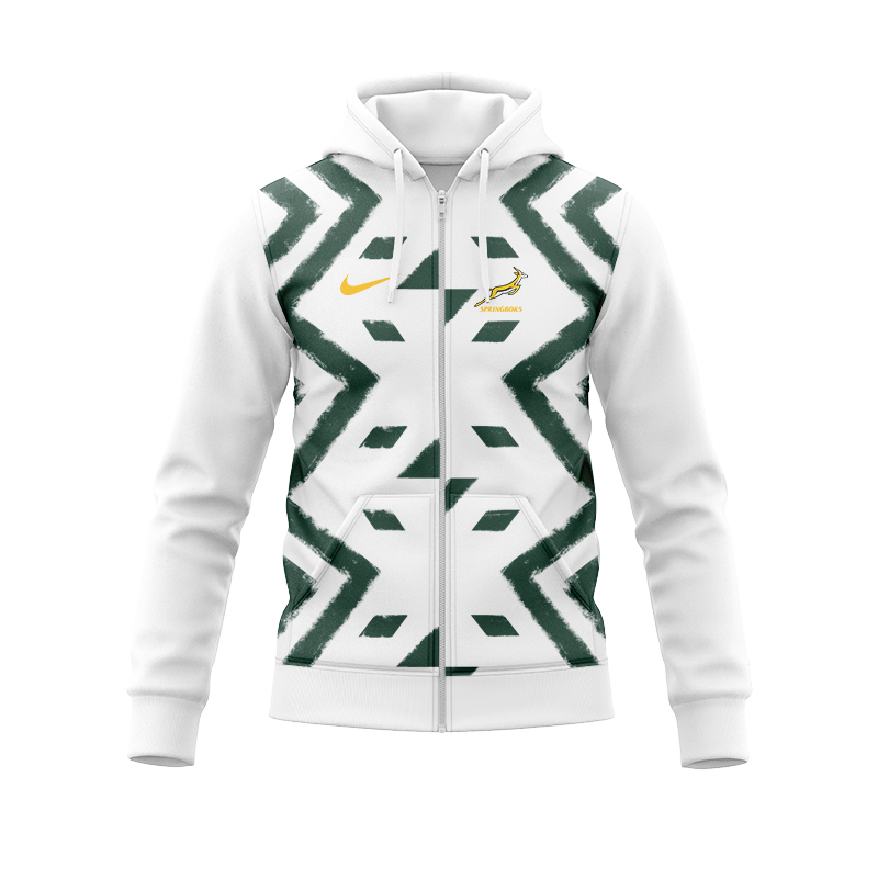 South Africa Springboks 2024 Pre-Match Zipper Hoodie