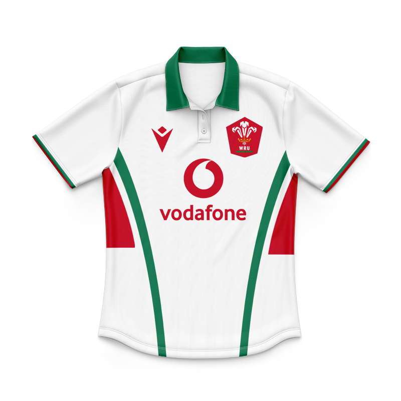 Kid's Wales Rugby 2024 Away Polo Shirt