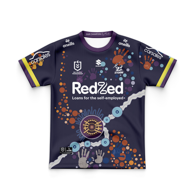 Kid's NRL Melbourne Storm 2024 Indigenous Jersey