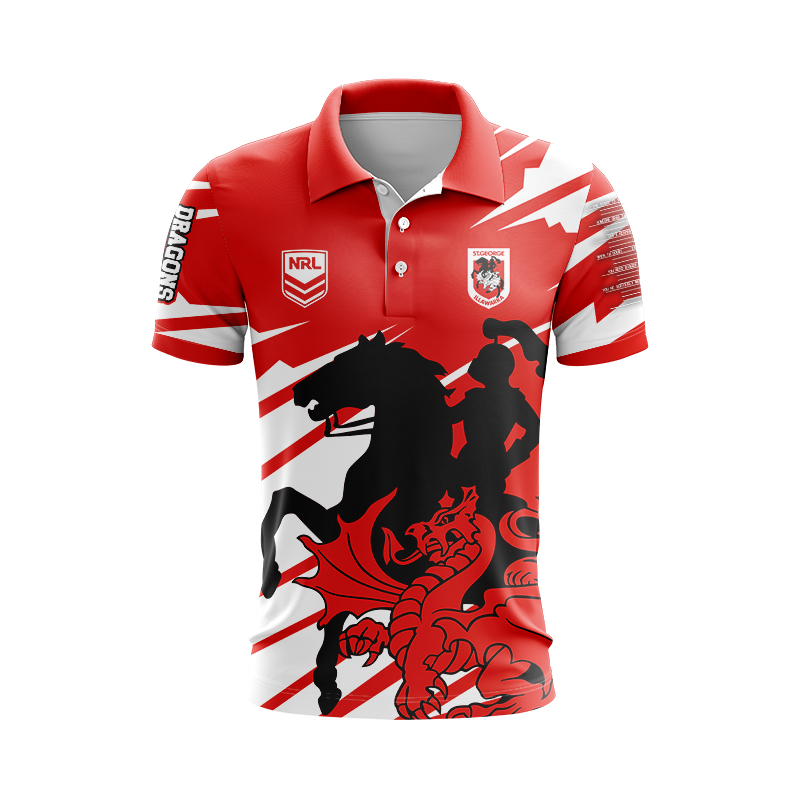 NRL St George Illawarra Dragons 2024 'FISHFINDER' Polo Shirt