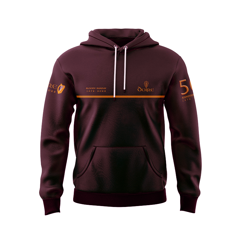Men's Derry GAA Bloody Sunday Commemorative Brown Hoodie