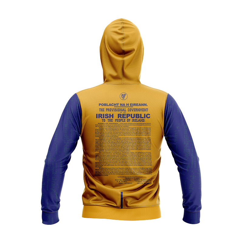 Kid's Ireland GAA 1916 Commemoration Yellow Blue Hoodie