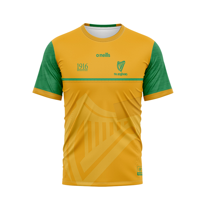 Men's GAA New 1916 Commemoration Player Fit Jersey Yellow Green