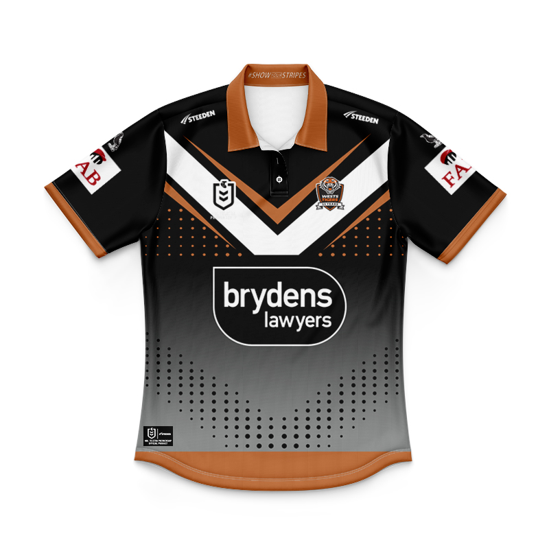 Kid's NRL Wests Tigers 2024 Home Polo Shirt