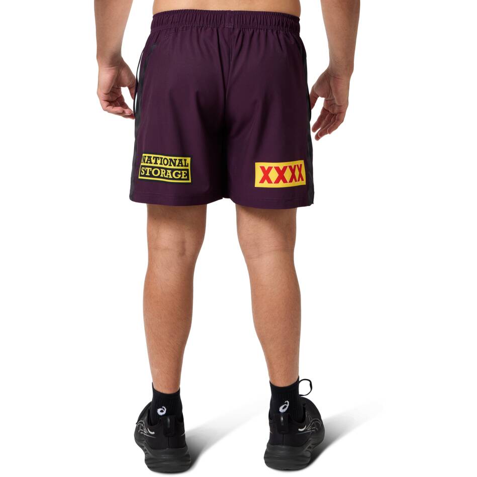 NRL Brisbane Broncos 2025 Maroon Training Shorts