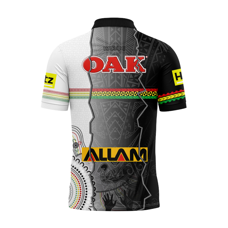 NRL Penrith Panthers 2024 Indigenous Mix Polo Shirt