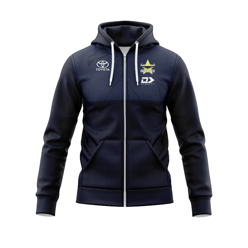 NRLW North Queensland Cowboys 2024 Media Zipper Hoodie