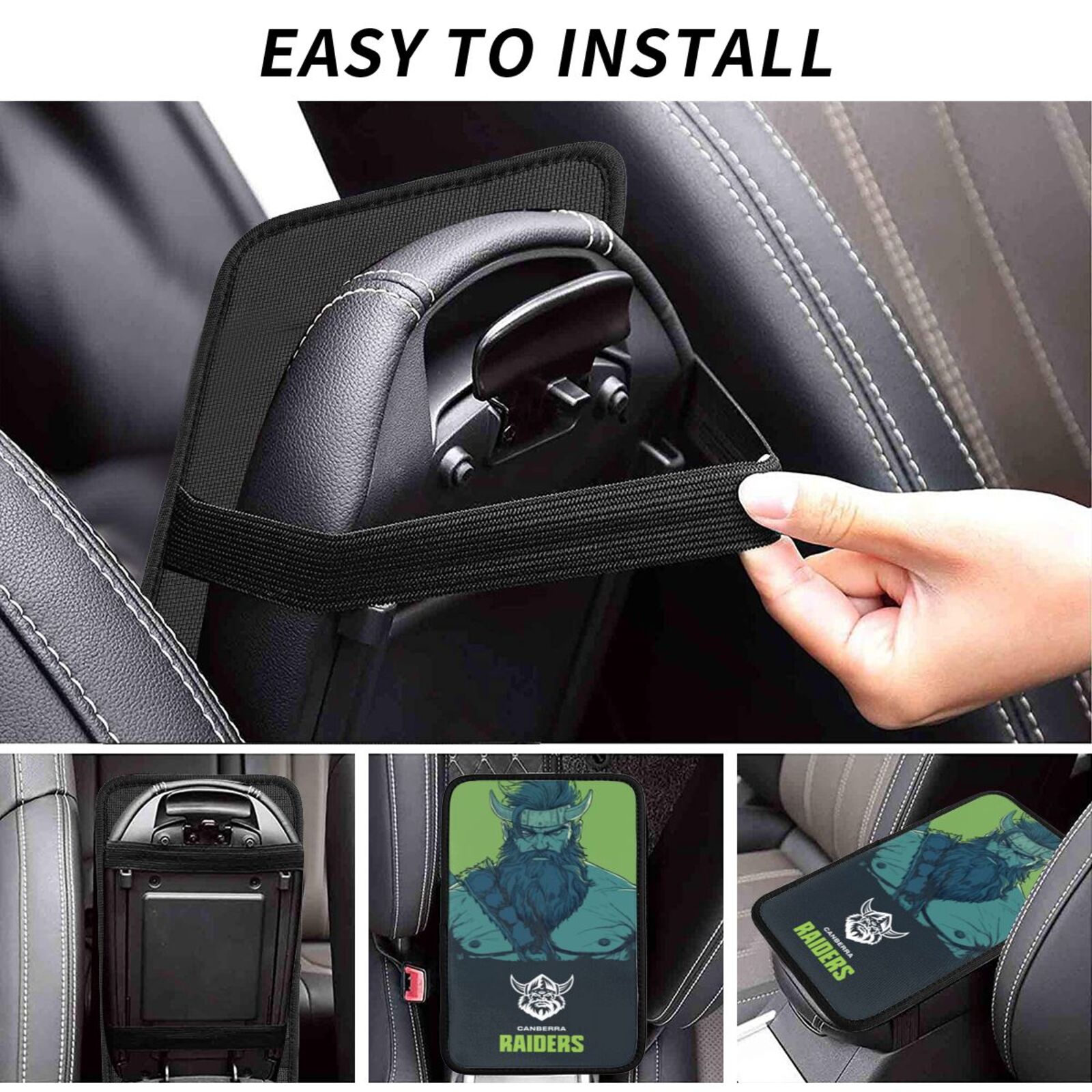 Canberra Raiders Plaid Car Handrail Box Cushion CHC2495