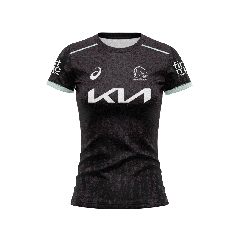 Women's NRL Brisbane Broncos 2025 Black Training Jersey