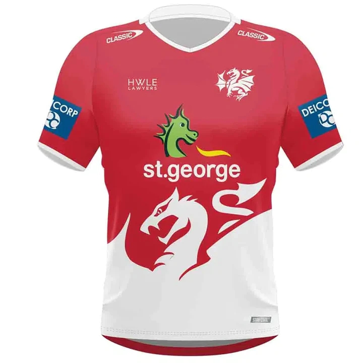 NRL St George Illawarra Dragons 2024 Red Pro Training Jersey
