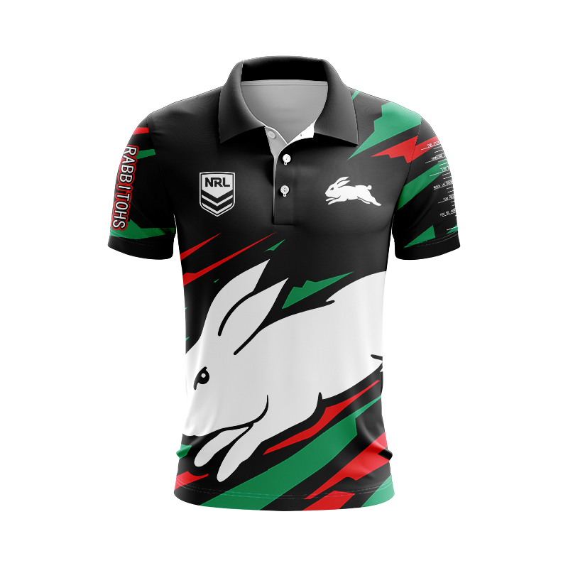 NRL South Sydney Rabbitohs 2024 'FISHFINDER' Fishing Polo Shirt