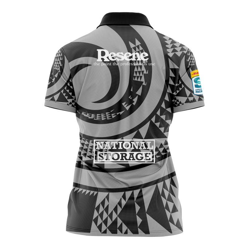 Women's Wellington Hurricanes Super Rugby 2024 Away Polo Shirt
