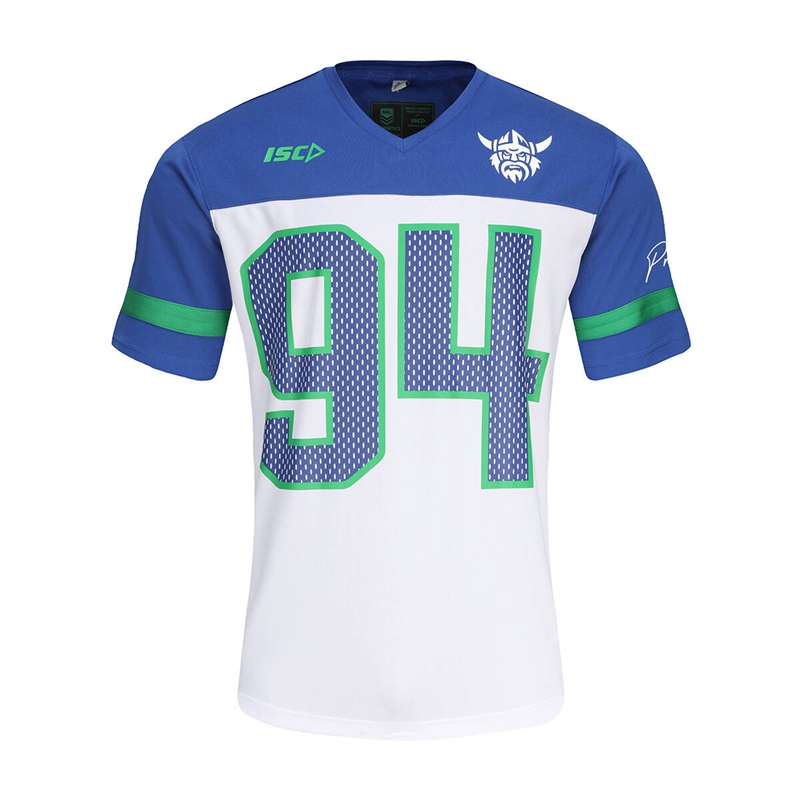 NRL Canberra Raiders 2024 Grid Iron #94 White Jersey
