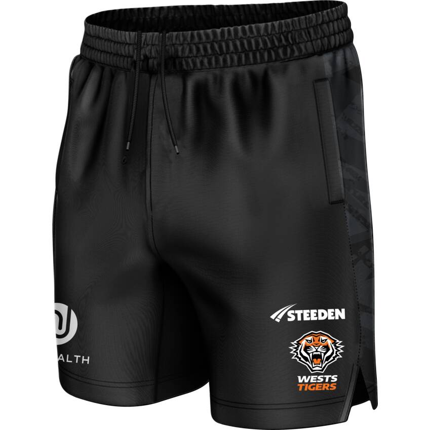 NRL Wests Tigers 2025 Mens Training Shorts