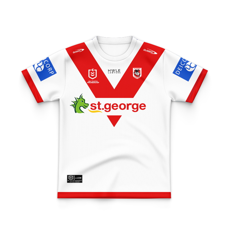 Kid's NRL St George Illawarra Dragons 2024 Home Jersey