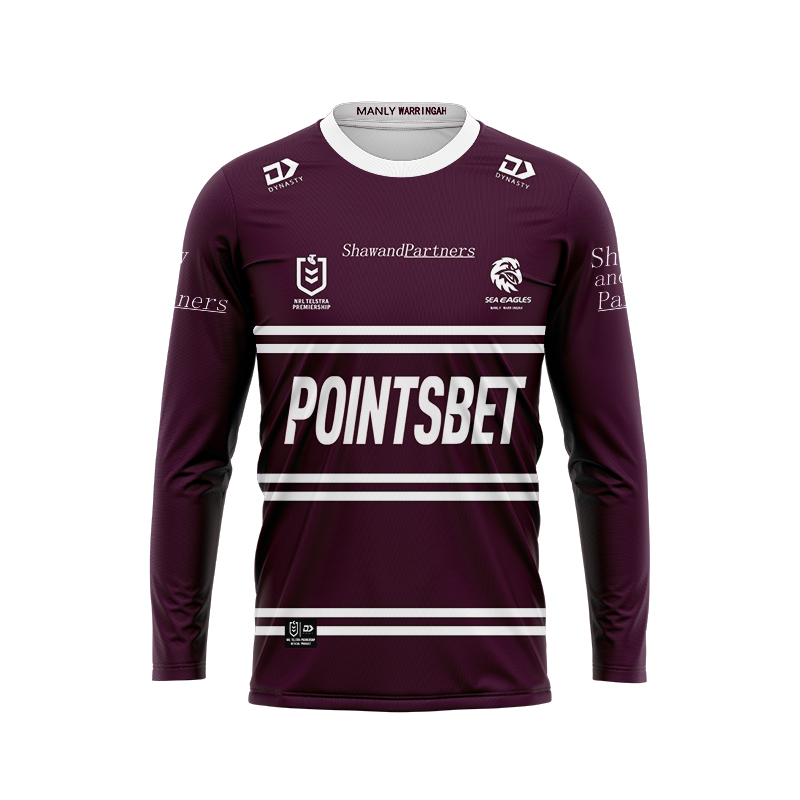 NRL Manly Warringah Sea Eagles 2024 Long Sleeve Home Jersey