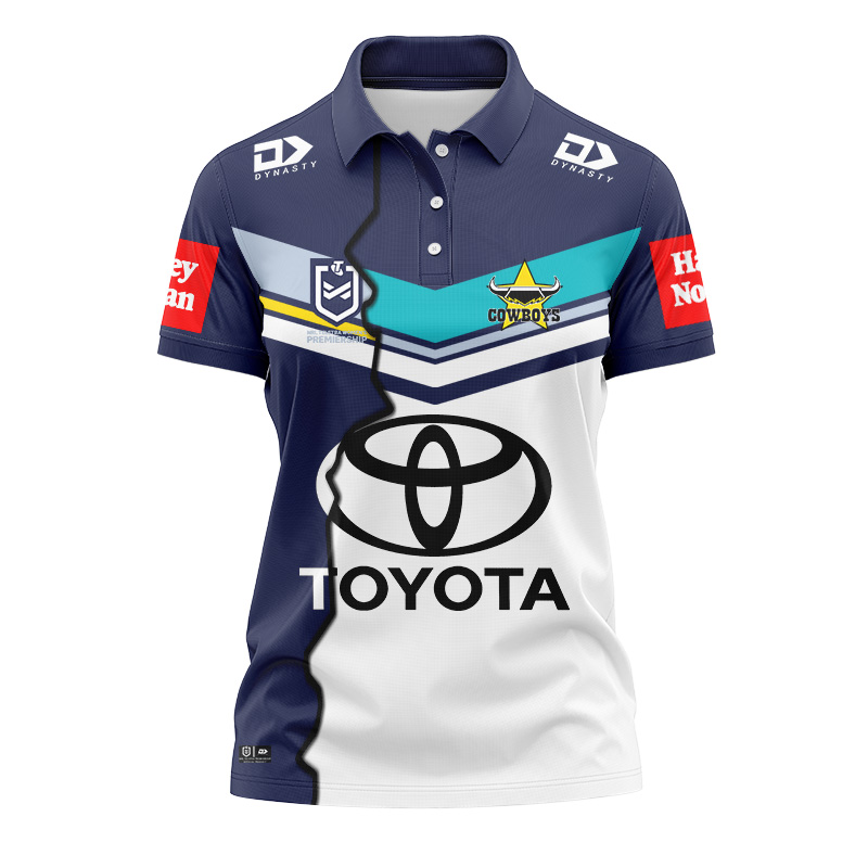 Women's NRLW North Queensland Cowboys 2024 Mix Polo Shirt