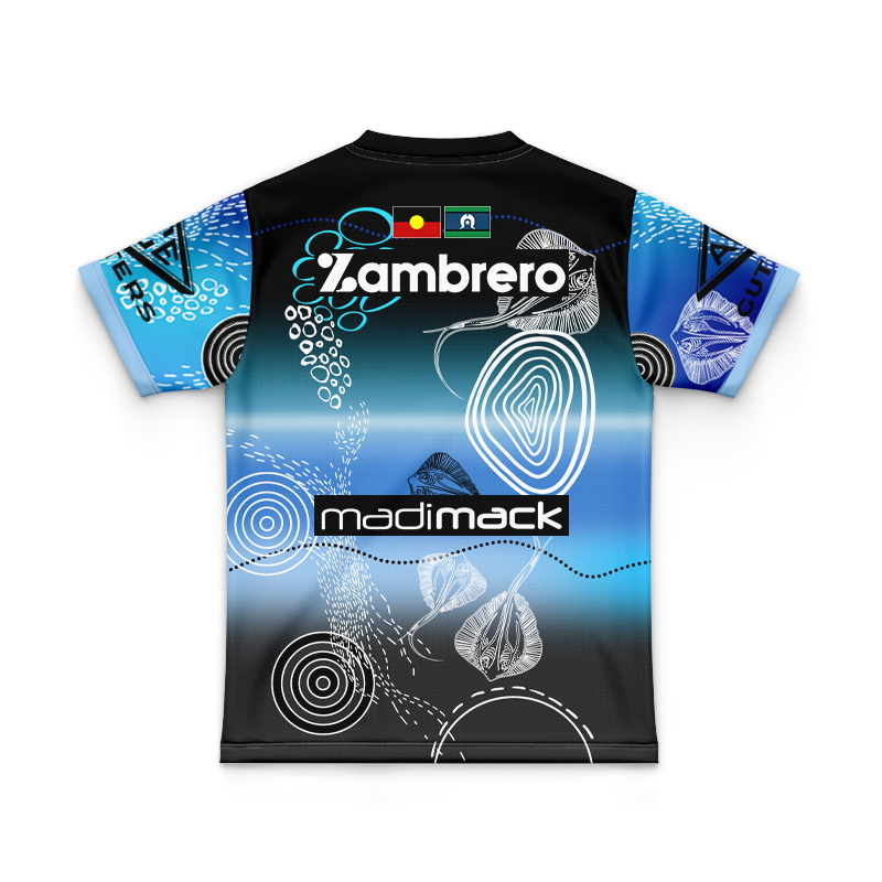 Kid's NRL Cronulla-Sutherland Sharks 2024 Indigenous Jersey