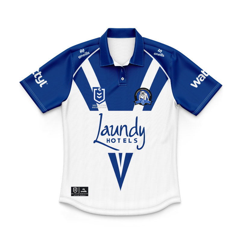Kid's NRL Canterbury-Bankstown Bulldogs 2025 Home Polo Shirt