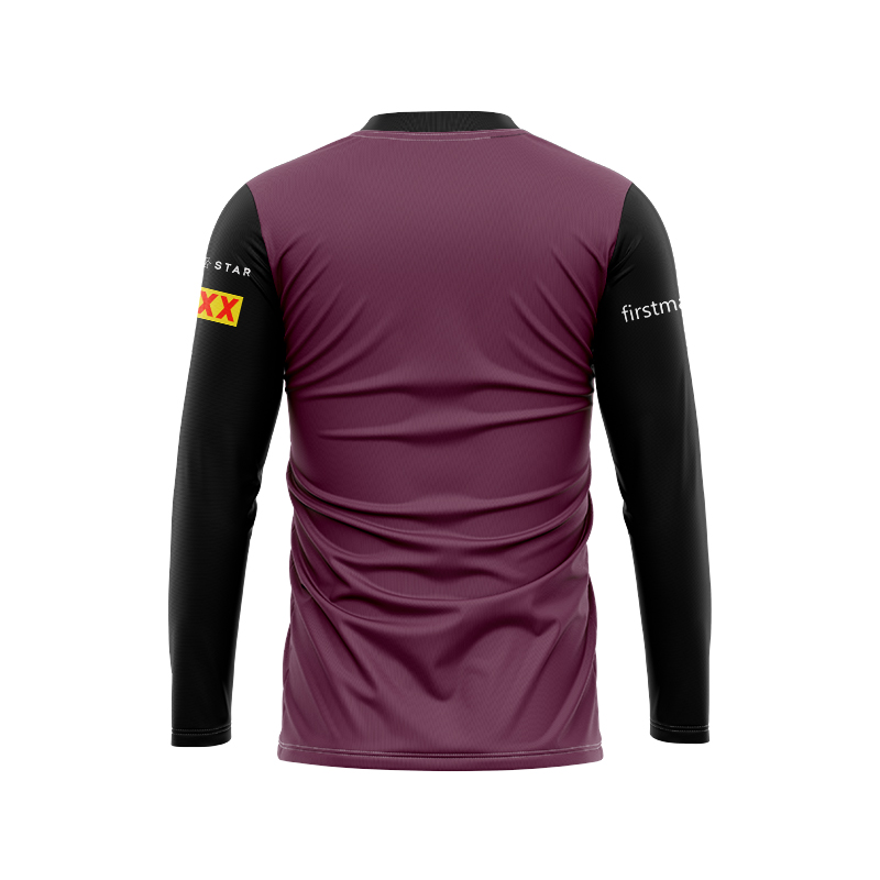 NRL Brisbane Broncos 2024 Long Sleeve Maroon Training Jersey