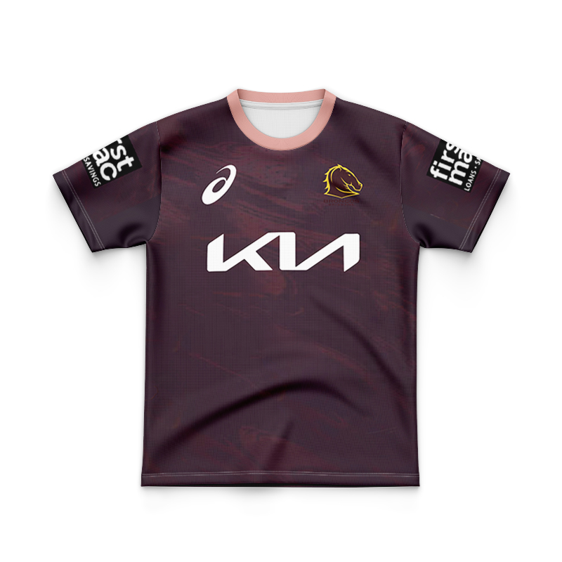 Kid's NRL Brisbane Broncos 2023 Maroon Training Jersey