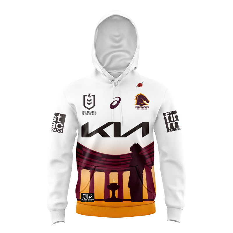 Kid's NRL Brisbane Broncos 2024 ANZAC Hoodie