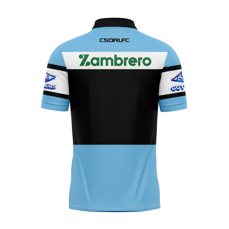 NRL Cronulla-Sutherland Sharks 2025 Home Polo Shirt
