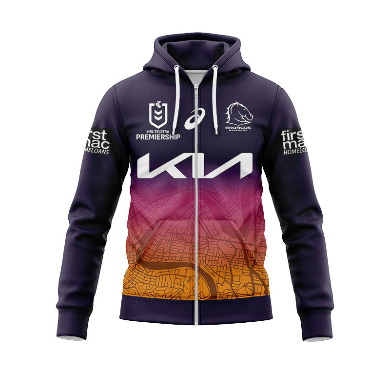 NRL Brisbane Broncos 2023 Alternate Zipper Hoodie