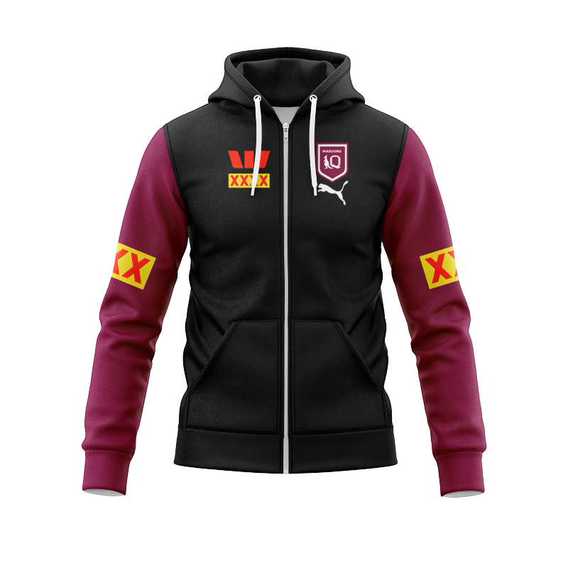 NRL QLD Maroons 2024 BFT Zipper Hoodie
