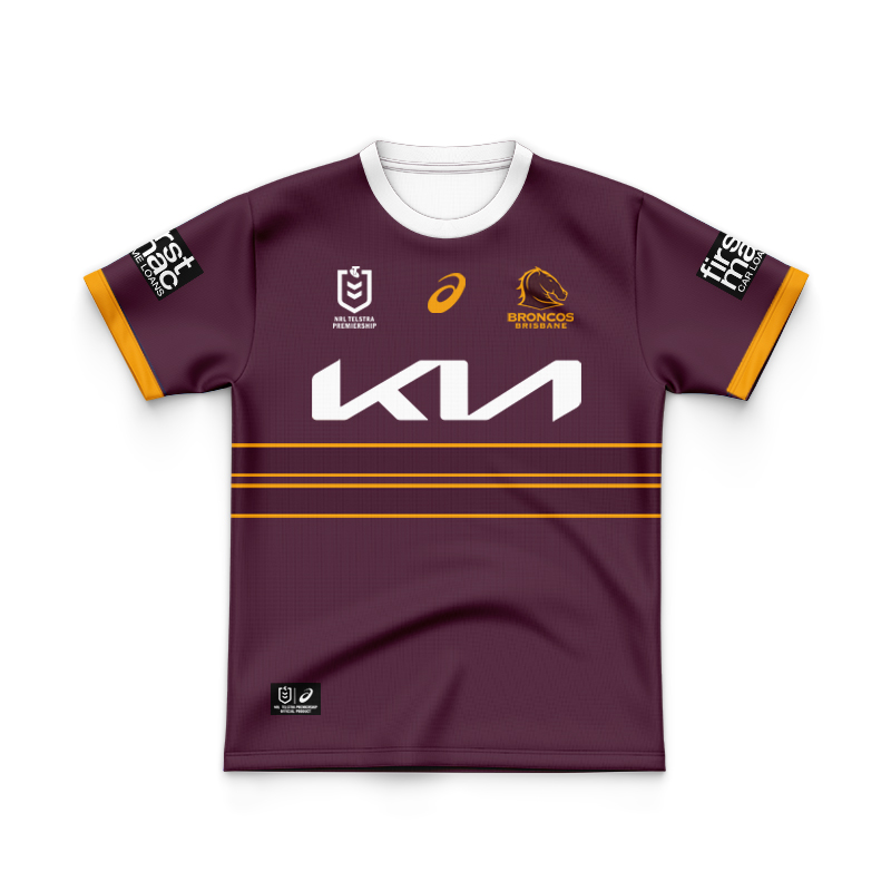 Kid's NRL Brisbane Broncos 2025 Home Jersey