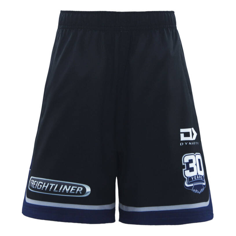 Kid's NRL North Queensland Cowboys 2025 Black Gym Shorts