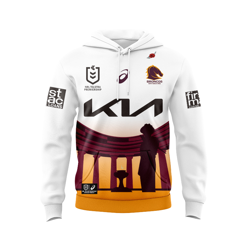 NRL Brisbane Broncos 2024 ANZAC Hoodie