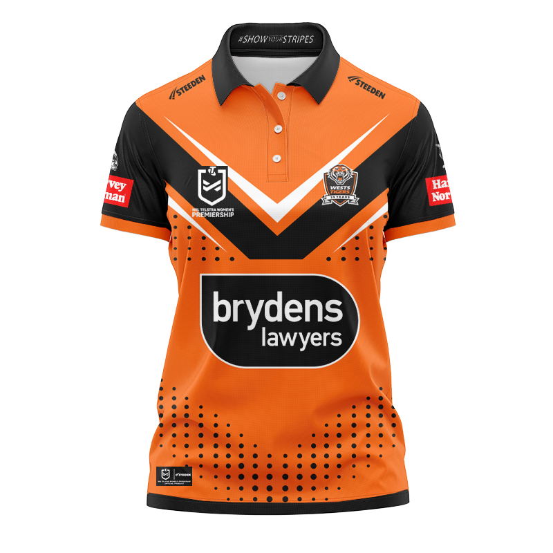 Women's NRL Wests Tigers 2024 Away Polo Shirt