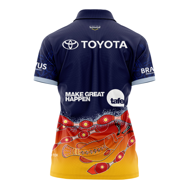 Women's NRL North Queensland Cowboys 2024 Indigenous Polo Shirt