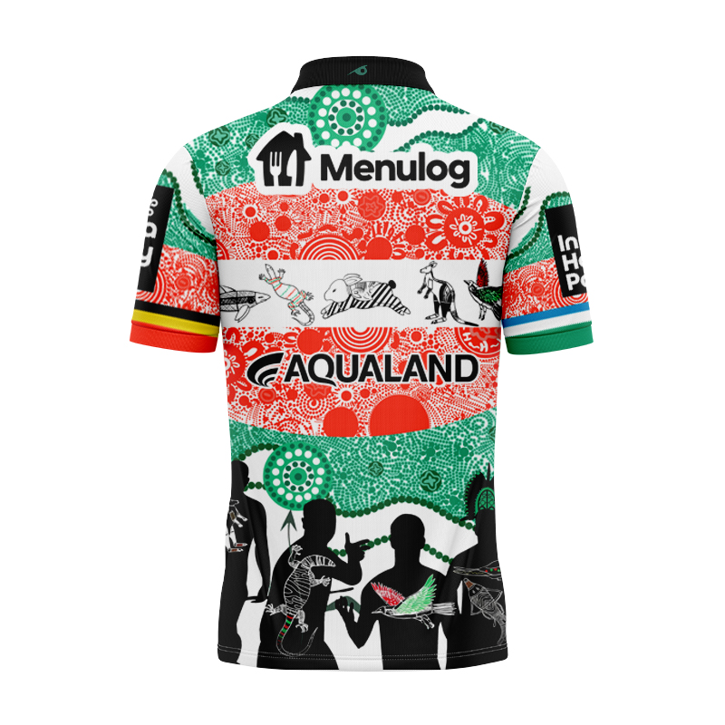 NRL South Sydney Rabbitohs 2024 Indigenous Polo Shirt