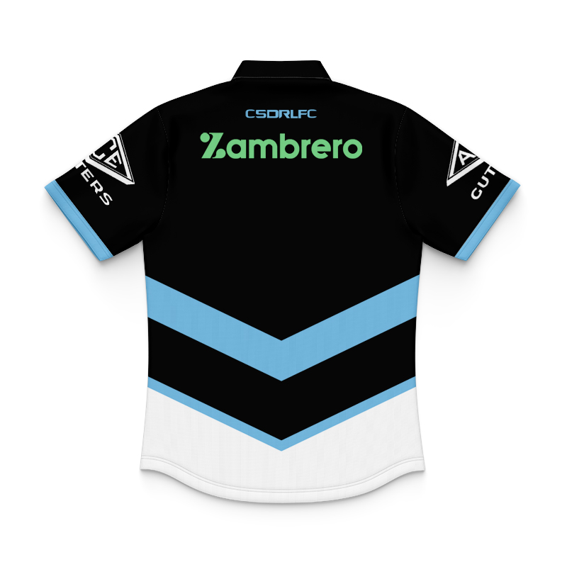 Kid's NRL Cronulla-Sutherland Sharks 2025 Away Polo Shirt