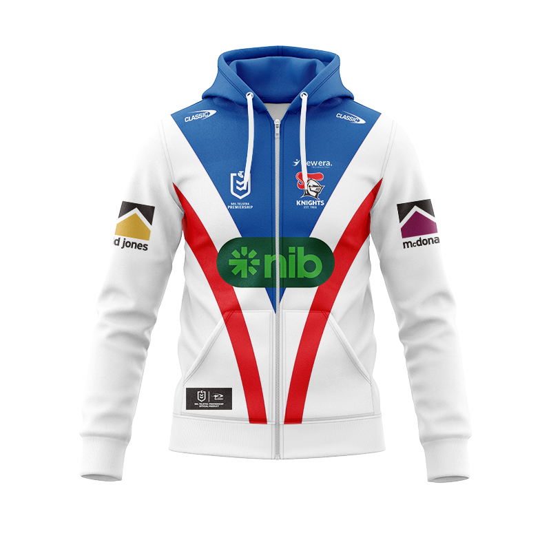 NRL Newcastle Knights 2024 Away Zipper Hoodie