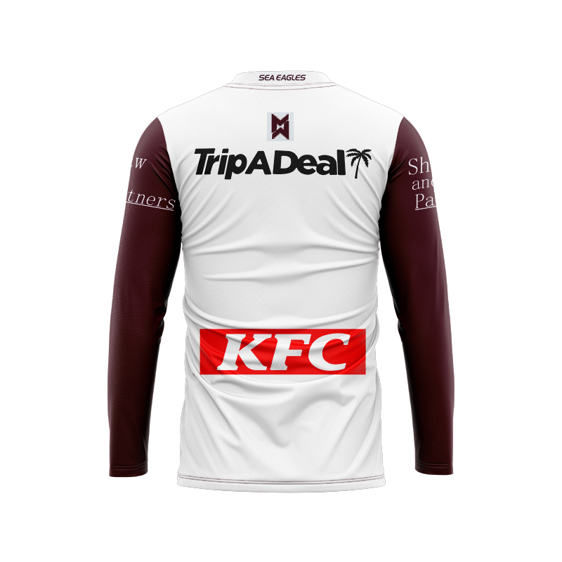 NRL Manly Warringah Sea Eagles 2024 Long Sleeve Away Jersey